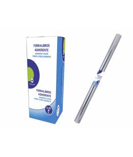 Bismark Forralibros Adherente PVC - Forro de Plastico Adherente - Ideal para Forrar Libros sin Dañar Las Portadas - Color Transp