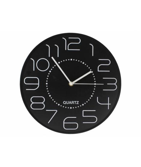 Bismark Reloj Oficina Numeros Blancos sin Cristal - Manecillas de Aluminio - Color Negro