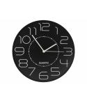 Bismark Reloj Oficina Numeros Blancos sin Cristal - Manecillas de Aluminio - Color Negro