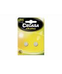 Cegasa LR44 Pack de 2 Pilas LR44 1.5V - Ideal para Mandos a Distancia, Juguetes y Termometros Digitales