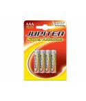 Jupiter Pack de 4 Pilas Alcalinas LR03 AAA - Alta Tecnologia - Fiabilidad - Elevado Rendimiento - Maximas Prestaciones