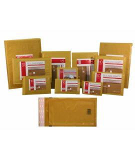 Bismark Pack de 10 Bolsas Acolchadas de Kraft Nº16 220x340mm - Recubrimiento Interno de Laminas de Burbuja de Aire - Cierre Auto