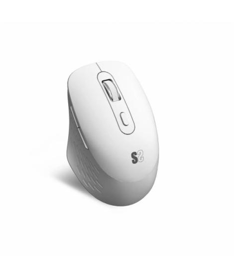 Subblim Curve Ergo Dual Raton Inalambrico Bluetooth, USB 2.4GHz 1600dpi - 5 Botones - Uso Diestro - Color Blanco