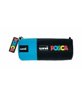 Uni-ball Estuche de Lona - Ideal para Rotuladores y Utiles Escolares - Color Azul