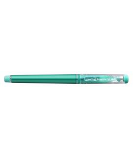 Uni-ball UF-222 Roller de Gel Borrable - Punta de Bola 0.7mm - Tinta Termosensible - Doble Goma de Borrado - Color Verde