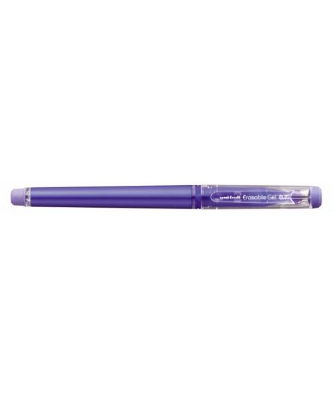 Uni-ball UF-222 Roller de Gel Borrable - Punta de Bola 0.7mm - Tinta Termosensible - Doble Goma de Borrado - Color Violeta