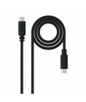 Nanocable Cable USB 2.0 3A - Tipo USB-C/M-USB-C/M - 1.5m - Color Negro