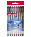 Uni-ball UM-120 NM Signo Noble Metal Estuche de 8 Rollers de Tinta Gel - Punta de Bola 0.8mm - Tinta Resistente al Agua y Luz - 