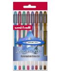 Uni-ball UM-120 NM Signo Noble Metal Estuche de 8 Rollers de Tinta Gel - Punta de Bola 0.8mm - Tinta Resistente al Agua y Luz - 