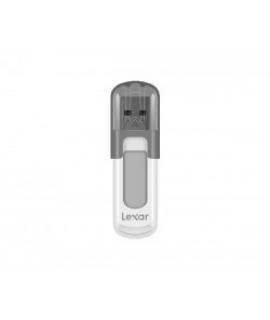 Lexar JumpDrive V100 Memoria USB 128GB - Almacenamiento Amplio - Interfaz USB 2.0 - Diseño Compacto y Portatil - Color Blanco