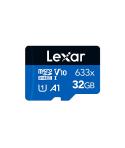 Lexar 633x High-Performance Tarjeta de Memoria microSDHC 32GB UHS-I - Velocidades hasta 100MB/s - Clase U1 V10 A1 - Incluye Adap