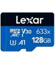 Lexar 633x UHS-I Tarjeta de Memoria microSDXC 128GB con Adaptador SD - Velocidades de Lectura hasta 100MB/s - Escritura hasta 45