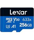 Lexar 633x High-Performance Tarjeta de Memoria microSDXC UHS-I 256GB - Velocidades de Lectura hasta 100MB/s - Incluye Adaptador 