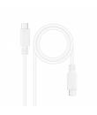 Nanocable Cable USB 2.0 3A - Tipo USB-C/M-USB-C/M - 1m - Color Blanco