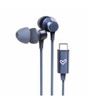 Energy Sistem Metallized Auriculares con cable Tipo C - Microfono - Controlador de 3 Botones - Funda de Transporte - Color Azul