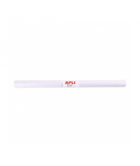 Apli Rollo de Polipropileno Transparente - Adhesivo Reposicionable - Sistema Easy Peel - Cuadricula de Precision - Alta Resisten