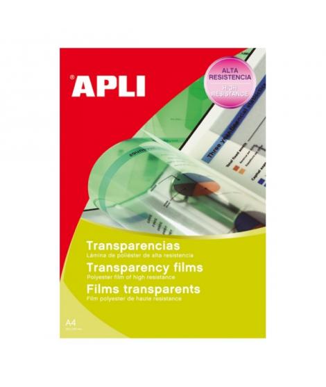 Apli Transparencias de poliester para impresoras inkjet - Alta calidad de reproduccion - Gran claridad - Secado rapido - Alta Re