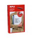 Apli Pack de 50 Encuadernadores Deslizantes - Facil y Rapido - Ranura para Insercion - Capacidad 100 Hojas - Color Blanco