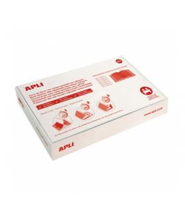 Apli Caja de 100 Fundas Transparentes de PVC con Solapa Autoajustable - Adaptables - Sin Necesidad de Cortar - Eco-Friendly