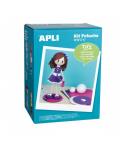 Apli Kit de Manualidades Fofucha Alice - Todo el Material Incluido - Patrones e Instrucciones Visuales - Nivel Medio - Ideal par