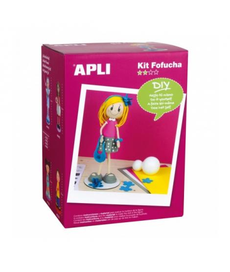 Apli Kit de Manualidades Fofucha Eva - Todo Incluido - Instrucciones Visuales - Nivel Medio