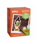 Apli Kit de Manualidades Fofucha Calabaza - Incluye Materiales y Patrones - Instrucciones Visuales - Nivel Medio - Ideal para Ac