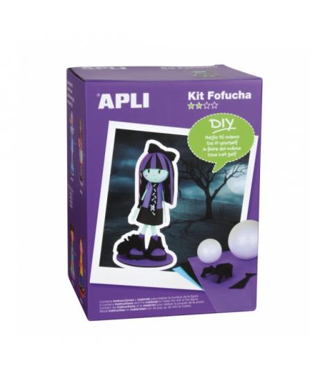 Apli Kit de Manualidades Fofucha Monster - Todo Incluido - Instrucciones Visuales - Nivel Medio - Ideal para Actividades Guiadas