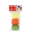 Apli Pack de 3 Ovillos de Rafia Natural Fluor - Ideal para Manualidades y Decoraciones - Versatil para Ramos, Velas, Tarjetas, B