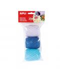 Apli Pack de 3 Ovillos de Rafia Natural Marine - Ideal para Manualidades y Decoraciones - Colores Surtidos