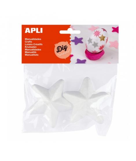 Apli Estrellas de Poliestireno - Alta Densidad - Faciles de Cortar y Pintar - Ideales para Decoraciones y Manualidades - Color B