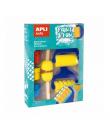 Apli Pack de Pintura para Niños - Incluye 3 Temperas y Accesorios - Fomenta la Creatividad y la Colaboracion