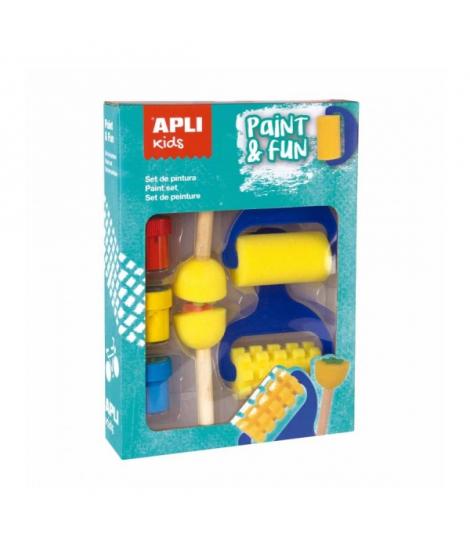 Apli Pack de Pintura para Niños - Incluye 3 Temperas y Accesorios - Fomenta la Creatividad y la Colaboracion