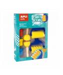 Apli Pack de Pintura para Niños - Incluye 3 Temperas y Accesorios - Fomenta la Creatividad y la Colaboracion