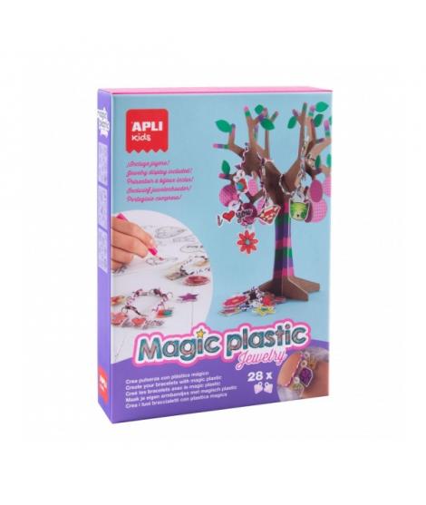 Apli Kit para Crear Pulseras y Abalorios con Magic Plastic - Rapido y Sencillo - Alta Calidad - Desarrolla Creatividad y Psicomo