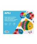 Apli Bloc de Papel de Seda - 10 Hojas - Ideal para Manualidades y Papiroflexia - Colores Surtidos