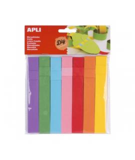 Apli Tiras de Papel - 30 Tiras por Color - Perfectas para Decoraciones, Guirnaldas y Manualidades - Colores Surtidos