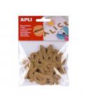 Apli Pack de 52 Letras de Corcho Adhesivas - Ideales para Scrapbooking - Decorar Libretas - Personalizar Regalos - Manualidades 