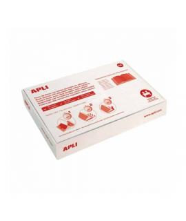 Apli Caja de 100 Fundas Transparentes de PVC con Solapa Autoajustable - Adaptables sin Corte - Adhesivo Eco-Friendly