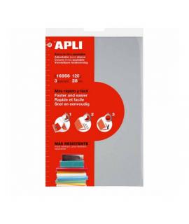 Apli Pack de 3 Fundas Transparentes de PVC - Solapa Autoajustable - Facil Aplicacion - Eco-Friendly