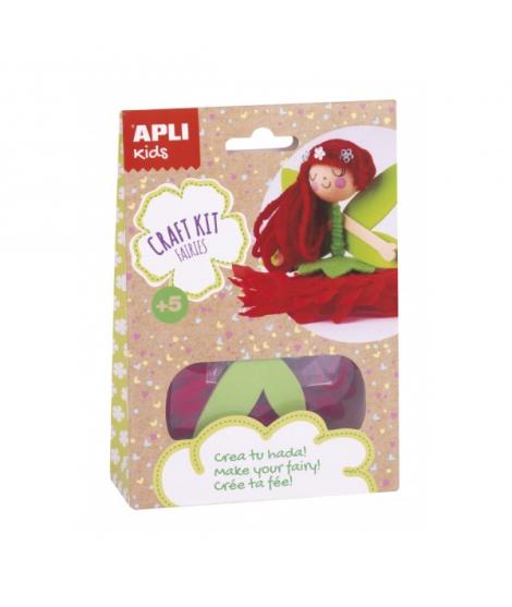 Apli Mini Kit de Manualidades Hada Roja - Incluye Material e Instrucciones - Beneficios: Reduce Estres, Aumenta Autoestima, Mejo