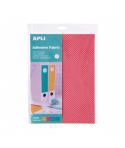 Apli Telas Adhesivas A4 - 4 Hojas con Estampado de Topos - Adhesivo Permanente - Ideal para Scrapbooking y Manualidades - Facile