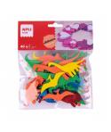 Apli Pack de 40 Dinosaurios Adhesivos de Goma EVA - Diseños Variados - Adhesivo Permanente - 8 Razas - Ideal para Manualidades y