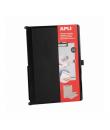 Apli Clipboard Plegable - Compacto y Facil de Transportar - Sujeta Hojas con Goma Elastica - Extension para Boligrafo - Material