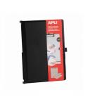 Apli Clipboard Plegable - Compacto y Facil de Transportar - Sujeta Hojas con Goma Elastica - Extension para Boligrafo - Material