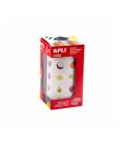 Apli Rollo de Gomets Frutas - Adhesivo Permanente - 900 Gomets - Formas Surtidas - Ideal para Guarderias - Desarrolla Psicomotri