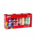 Apli Pack de 4 Rollos de Gomets en Forma de Corazones - Ideal para Guarderias - Fomenta Psicomotricidad Fina y Creatividad - 5.6