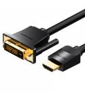 Vention Conversor DVI Macho a HDMI Macho - 1m - Color Negro