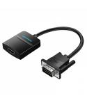 Vention Conversor VGA Macho a HDMI Hembra - 0.15m - Color Negro