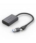 Vention Adaptador USB Tipo-C Macho a USB Macho/HDMI Hembra - Color Gris