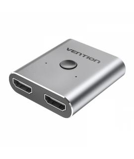 Vention Switch/Splitter HDMI Hembra a 2xHDMI Hembra 4K Bidireccional - Aluminio Gris